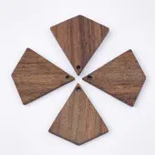 Undyed Walnut Wood Pendants
