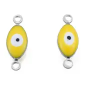 304 Stainless Steel Enamel Connector Charms