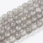 Natural Grey Agate Beads Strands