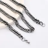 6MM 201 Stainless Steel Twisted Cuban Link Chain Necklaces