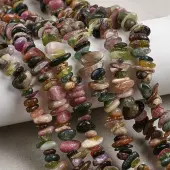 Natural Tourmaline Chips Beads Strands