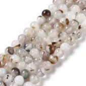 Natural Dendritic Agate Beads Strands