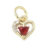Brass Micro Pave Cubic Zirconia Pendants