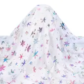 Snowflake Pattern Polyester Lace Fabic