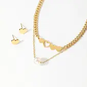 Golden Stainless Steel Jewelry Set
