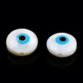 Evil Eye Natural Freshwater Shell Beads