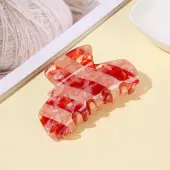 Cellulose Acetate Stripe Claw Hair Clips