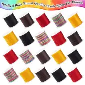 5 Rolls 5 Colros 3-Ply Round Nylon Thread