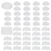 48Pcs 2 Styles Transparent Plastic Antislip Furniture Foot Pads