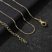 0.9MM 304 Stainless Steel Snake Chain Necklaces for Women Men