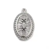 Brass with Clear Cubic Zirconia Pendants