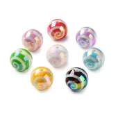 UV Plating Opaque Acrylic Stirpe Beads