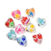 Valentine's Day Handmade Glass Enamel Beads Strands