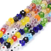 Handmade Millefiori Glass Bead Strands