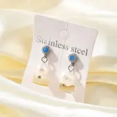 304 Stainless Steel Dangle Stud Earrings