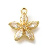 Brass Micro Pave Cubic Zirconia Pendants