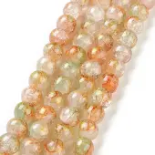 Baking Painted Crackle Glass Bead Strands