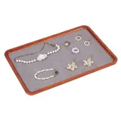 Rectangle Wooden with Velvet Jewelry Trays
