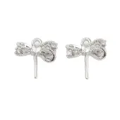Brass Micro Pave Clear Cubic Zirconia Pendant Bail