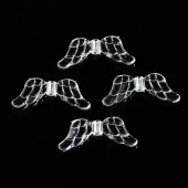 Transparent Clear Acrylic Faceted Wing Beads