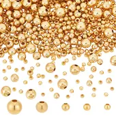 600Pcs 5 Style Brass Beads