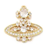Rack Plating Brass Pave Cubic Zirconia Pendants