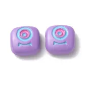 Spray Painted Alloy Enamel Beads