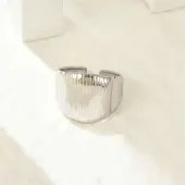 304 Stainless Steel Wide Cuff Rings for Women