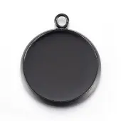 Stainless Steel Pendant Cabochon Settings