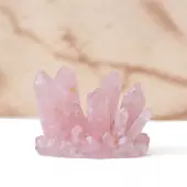 Natural Rose Quartz Crystal Cluster Shape Home Decoration