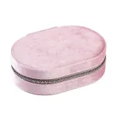 Italian Velvet Double Layers Jewelry Set Storage Zipper Boxes