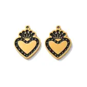 Ion Plating(IP) 304 Stainless Steel Enamel Pendants