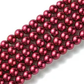Eco-Friendly Dyed Glass Pearl Beads Strands