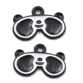 Panda Theme Alloy Enamel Pendants