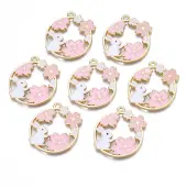 Rack Plating Alloy Enamel Pendants