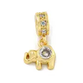Brass Micro Pave Clear Cubic Zirconia Pendants
