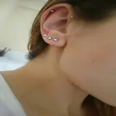 G23 Titanium Cubic Zirconia Flat Round 17 Gauge Threadless Labrets for Women Men