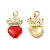 Real 18K Gold Plated Brass Micro Pave Clear Cubic Zirconia Pendants
