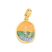 Brass Enamel Pendants