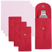 Beebeecraft 3 Sets Rectangle Velvet Single Watch Storage Bags
