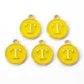 Golden Plated Alloy Enamel Charms