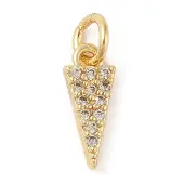Brass Micro Pave Clear Cubic Zirconia Pendants