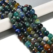 Natural Fire Crackle Agate Beads Strands