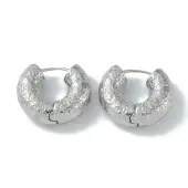 Texture Rings Brass Hoop Earrings for Women
