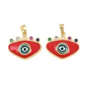 Brass Micro Pave Cubic Zirconia Pendants