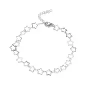 Non-Tarnish 304 Stainless Steel Star Link Chain Anklets for Men Women