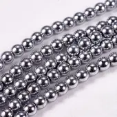 Electroplate Non-magnetic Synthetic Hematite Beads Strands
