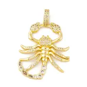 Brass Micro Pave Cubic Zirconia Pendants