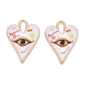 Printed Rack Plating Alloy Enamel Pendants