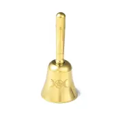 Triple Goddess Pentagram Brass Hand Bell